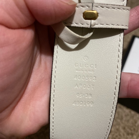 Gucci GG Marmont White Wide Belt - Picture 6 of 10